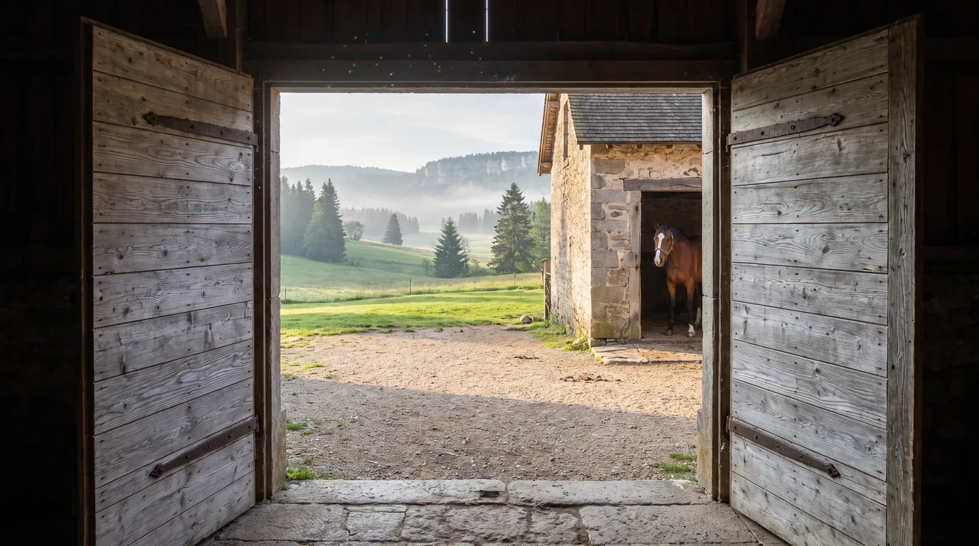 Entrée, La Renardière, centre équestre à Villard-de-Lans